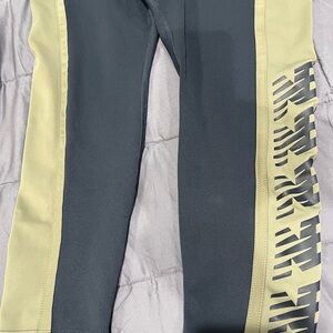 New Balance Gray and Yellow Leggings